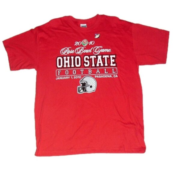 Ohio State Buckeyes Vintage 2010 Rose Bowl Game Gildan T-Shirt sz Large New Ncaa - Picture 1 of 3